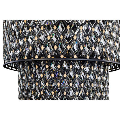 Varaluz Windsor 13 Light 32" Wide Crystal Waterfall Chandelier