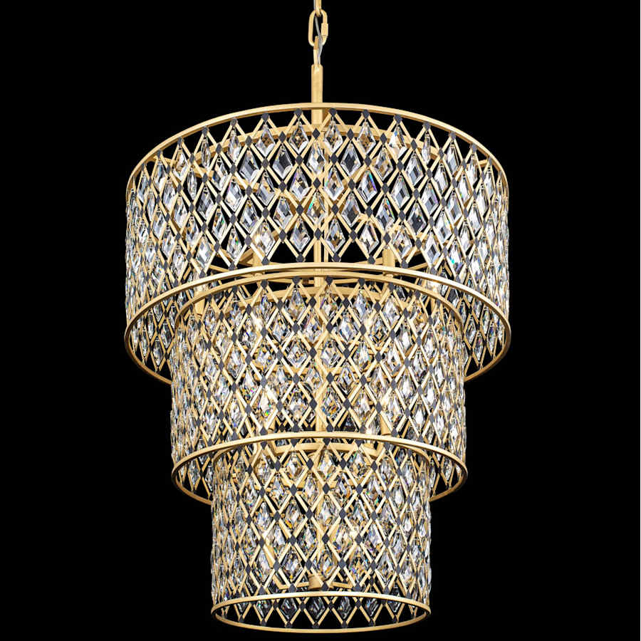 Varaluz Windsor 13 Light 32" Wide Crystal Waterfall Chandelier