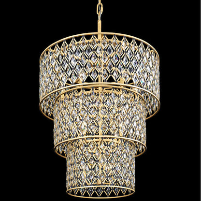 Varaluz Windsor 13 Light 32" Wide Crystal Waterfall Chandelier