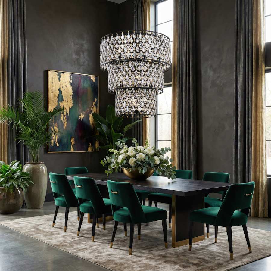 Varaluz Windsor 13 Light 32" Wide Crystal Waterfall Chandelier
