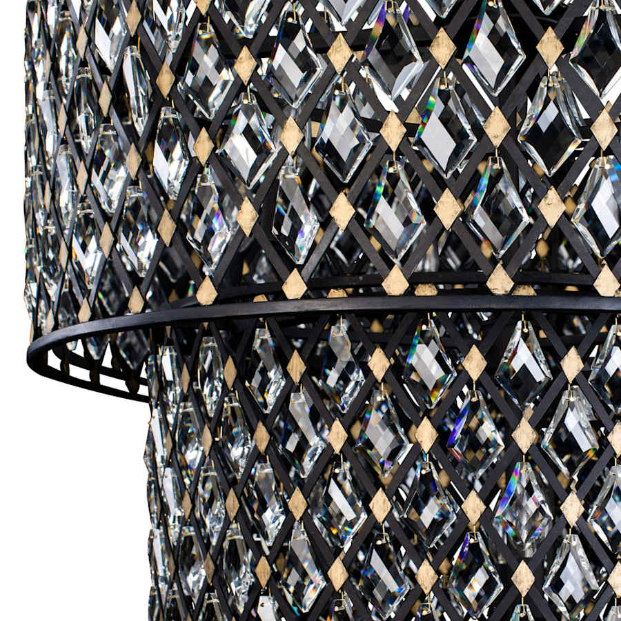 Varaluz Windsor 13 Light 32" Wide Crystal Waterfall Chandelier