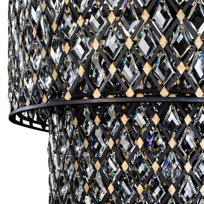 Varaluz Windsor 13 Light 32" Wide Crystal Waterfall Chandelier