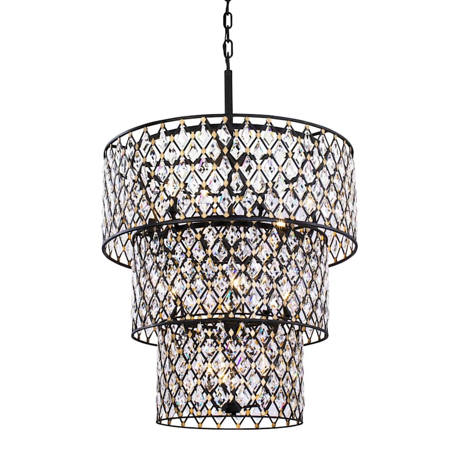 Varaluz Windsor 13 Light 32" Wide Crystal Waterfall Chandelier