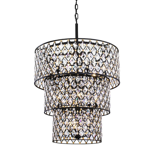 Varaluz Windsor 13 Light 32" Wide Crystal Waterfall Chandelier