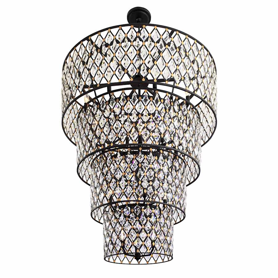 Varaluz Windsor 21 Light 40" Wide Crystal Waterfall Chandelier