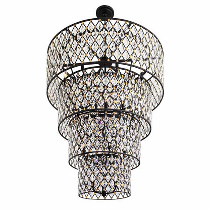 Varaluz Windsor 21 Light 40" Wide Crystal Waterfall Chandelier