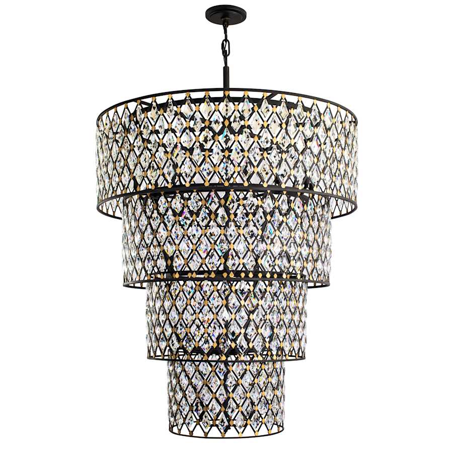 Varaluz Windsor 21 Light 40" Wide Crystal Waterfall Chandelier