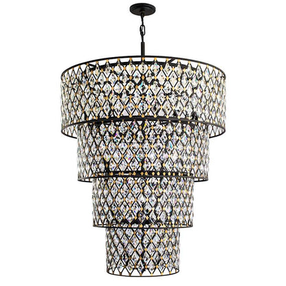 Varaluz Windsor 21 Light 40" Wide Crystal Waterfall Chandelier