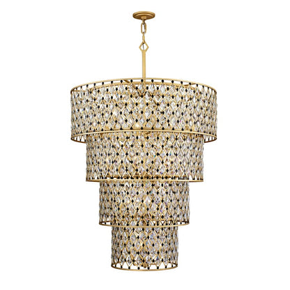 Varaluz Windsor 21 Light 40" Wide Crystal Waterfall Chandelier