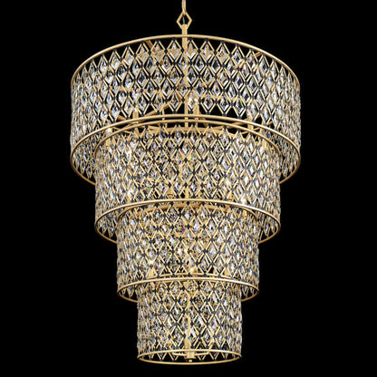 Varaluz Windsor 21 Light 40" Wide Crystal Waterfall Chandelier