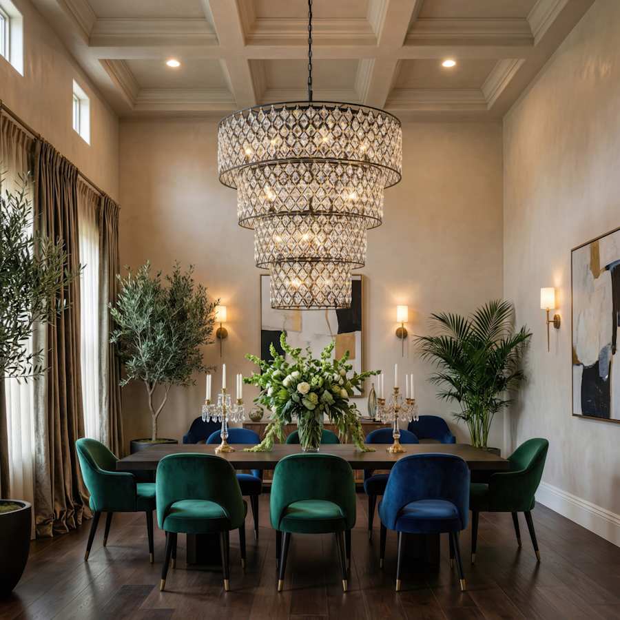 Varaluz Windsor 21 Light 40" Wide Crystal Waterfall Chandelier
