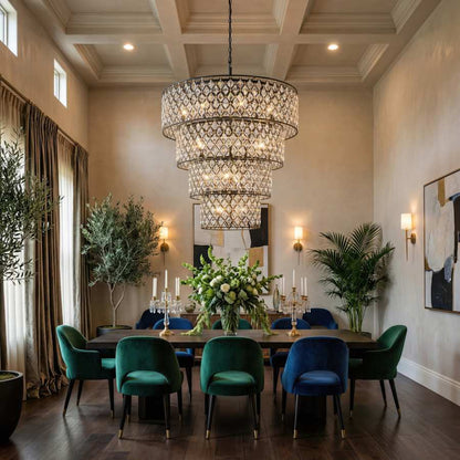 Varaluz Windsor 21 Light 40" Wide Crystal Waterfall Chandelier