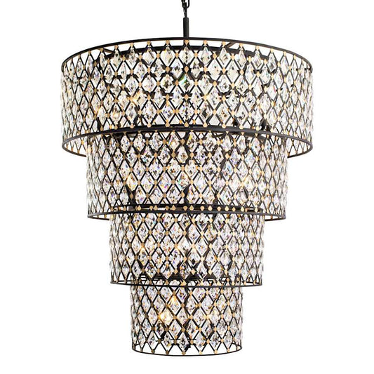 Varaluz Windsor 21 Light 40" Wide Crystal Waterfall Chandelier