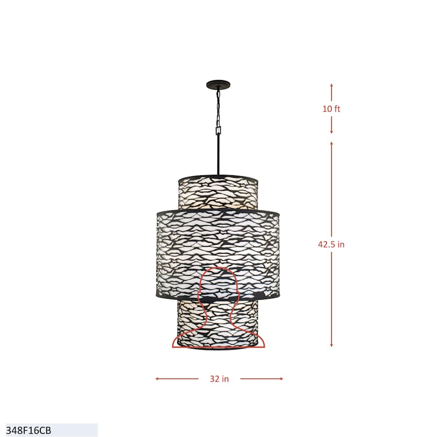 Varaluz Kato 16 Light 32" Wide Waterfall Chandelier