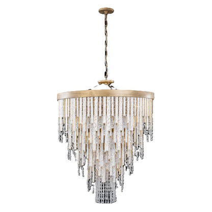 Varaluz Lafayette 13 Light 30" Wide Crystal Waterfall Chandelier
