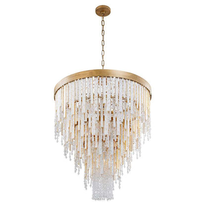 Varaluz Lafayette 13 Light 30" Wide Crystal Waterfall Chandelier