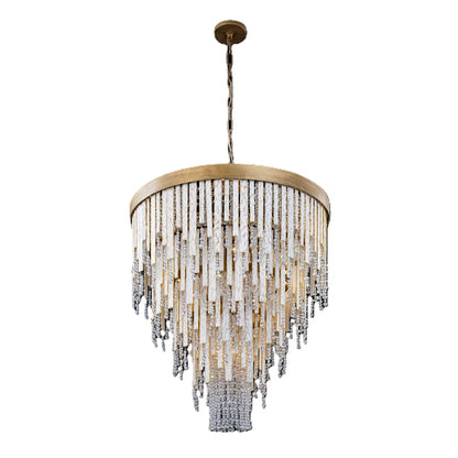 Varaluz Lafayette 13 Light 30" Wide Crystal Waterfall Chandelier