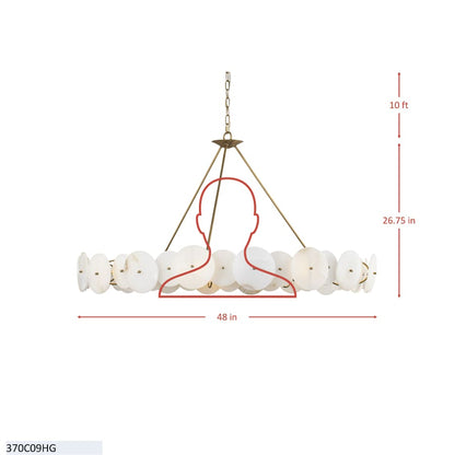 Varaluz Cosmos 9 Light 48" Wide Ring Chandelier