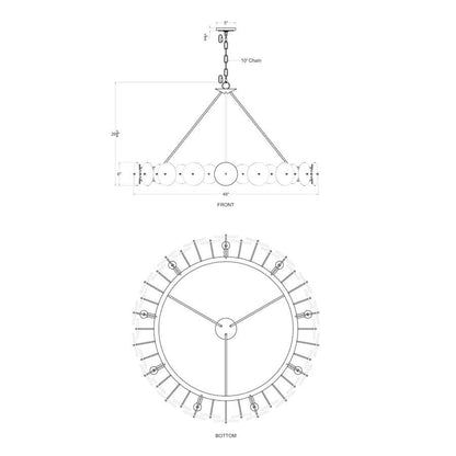 Varaluz Cosmos 9 Light 48" Wide Ring Chandelier
