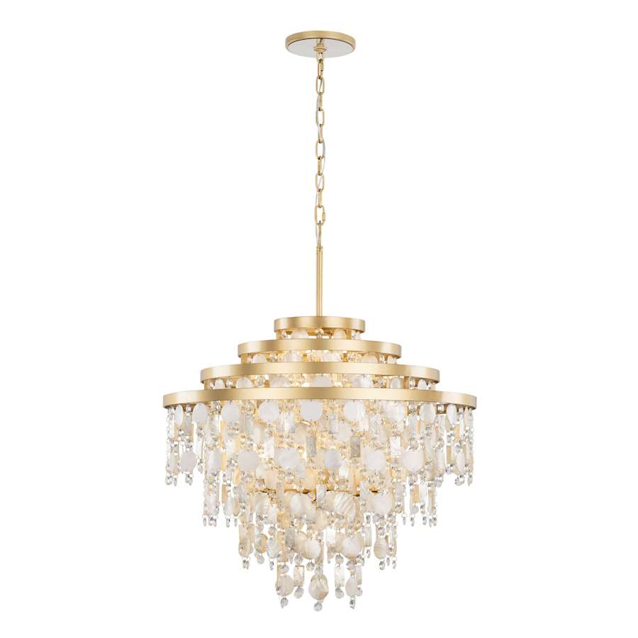 Varaluz Kalani 10 Light 28" Wide Waterfall Chandelier