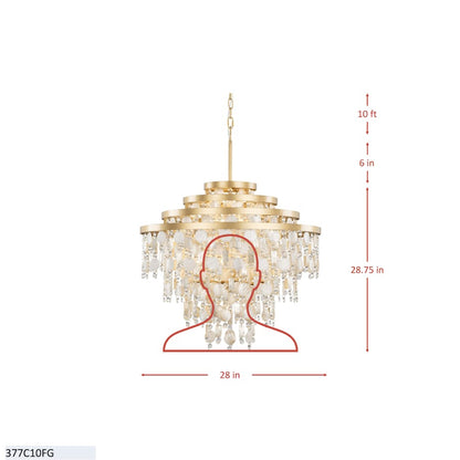 Varaluz Kalani 10 Light 28" Wide Waterfall Chandelier