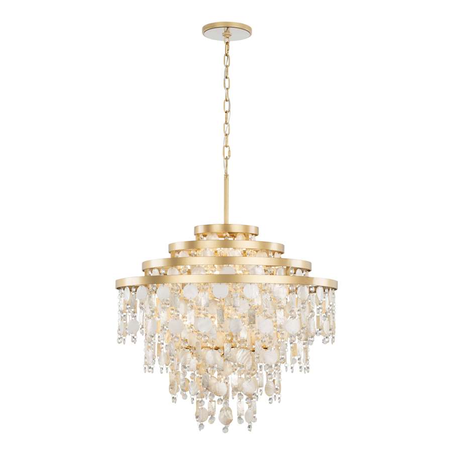 Varaluz Kalani 10 Light 28" Wide Waterfall Chandelier