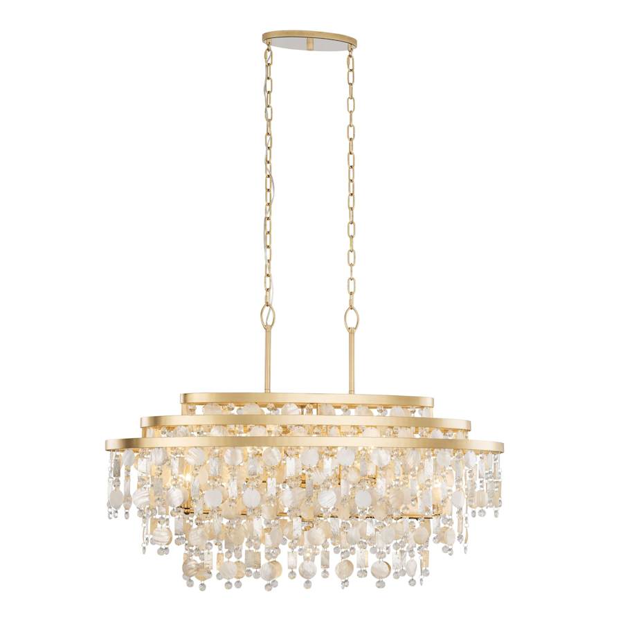 Varaluz Kalani 9 Light 42" Wide Linear Pendant