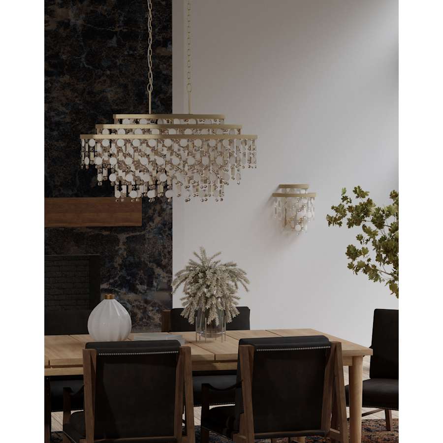 Varaluz Kalani 9 Light 42" Wide Linear Pendant