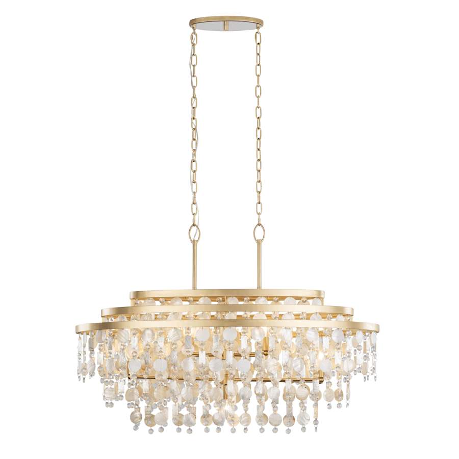 Varaluz Kalani 9 Light 42" Wide Linear Pendant
