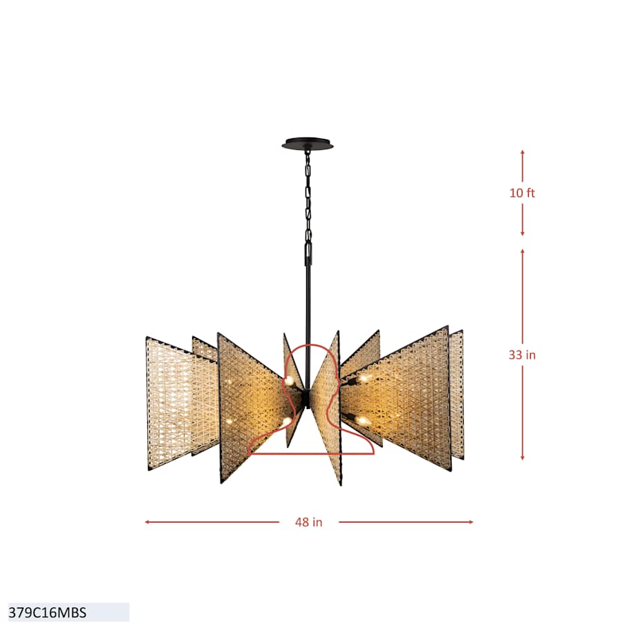 Varaluz Machina 16 Light 48" Wide Abstract Sputnik Chandelier