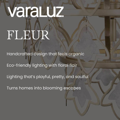 Varaluz Fleur 10 Light 36" Wide Ring Chandelier