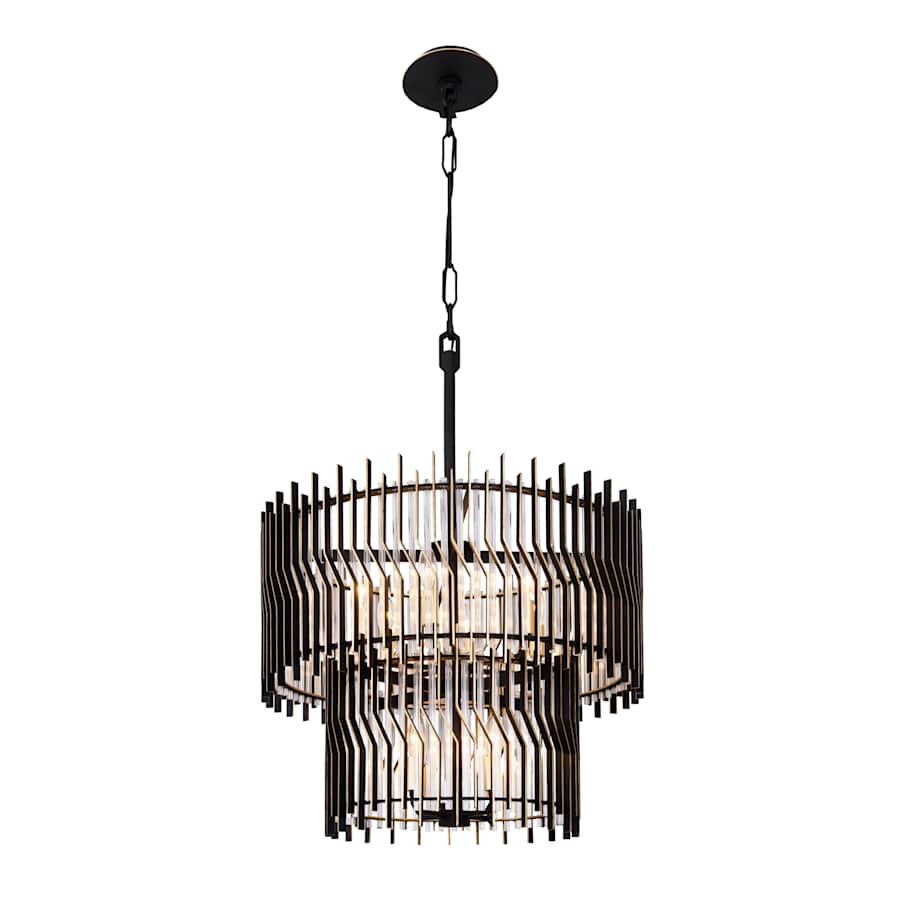 Varaluz Park Row 10 Light 25" Wide LED Waterfall Chandelier