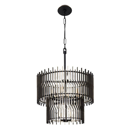 Varaluz Park Row 10 Light 25" Wide LED Waterfall Chandelier