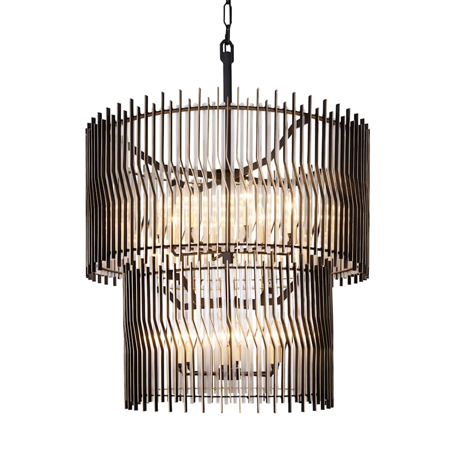 Varaluz Park Row 14 Light 33" Wide LED Waterfall Chandelier