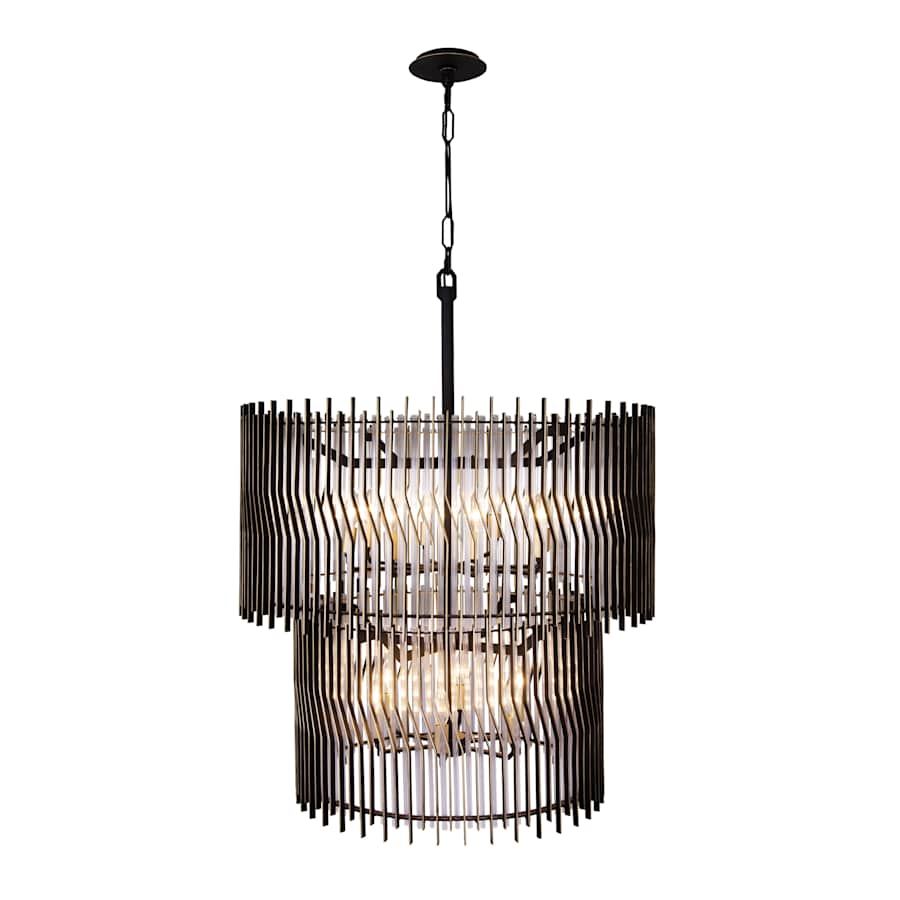Varaluz Park Row 14 Light 33" Wide LED Waterfall Chandelier