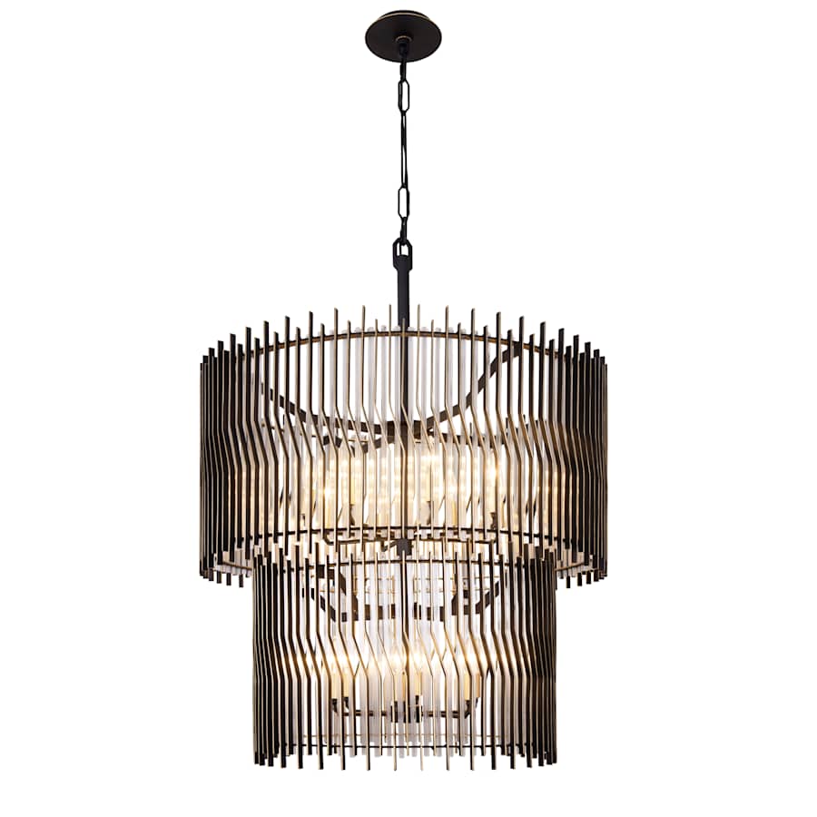 Varaluz Park Row 14 Light 33" Wide LED Waterfall Chandelier
