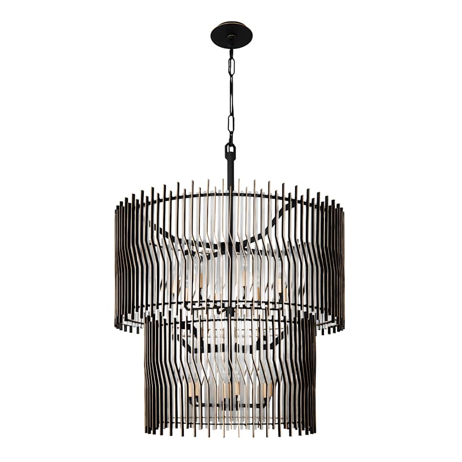 Varaluz Park Row 14 Light 33" Wide LED Waterfall Chandelier