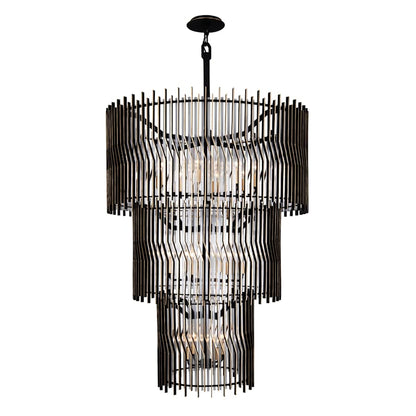 Varaluz Park Row 18 Light 33" Wide LED Waterfall Chandelier