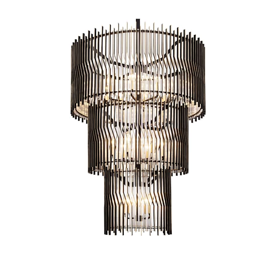 Varaluz Park Row 18 Light 33" Wide LED Waterfall Chandelier
