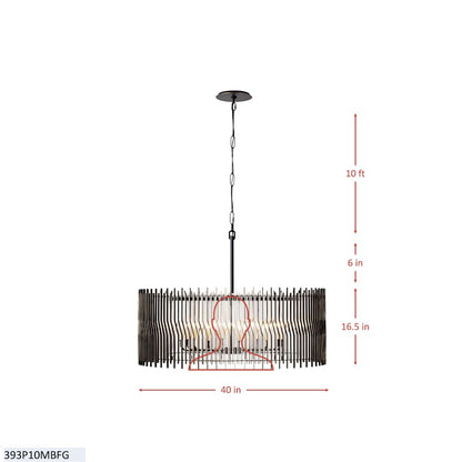 Varaluz Park Row 10 Light 40" Wide Pendant