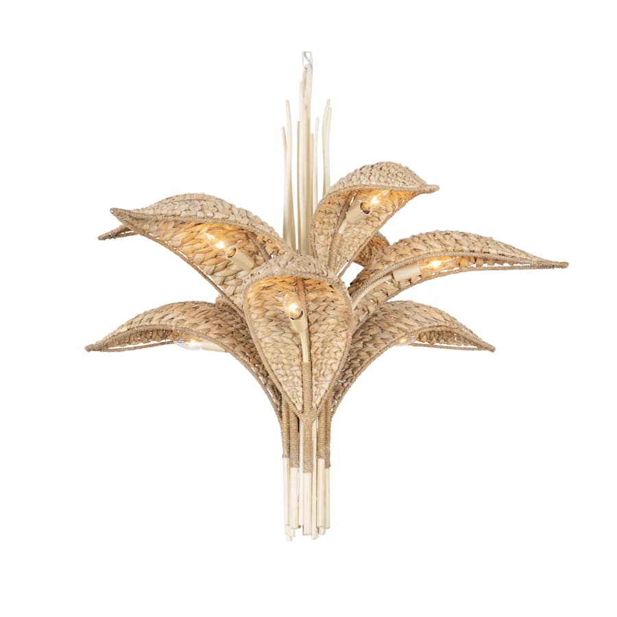 Varaluz Century Palm 9 Light 39" Wide LED Abstract Candle Style Chandelier