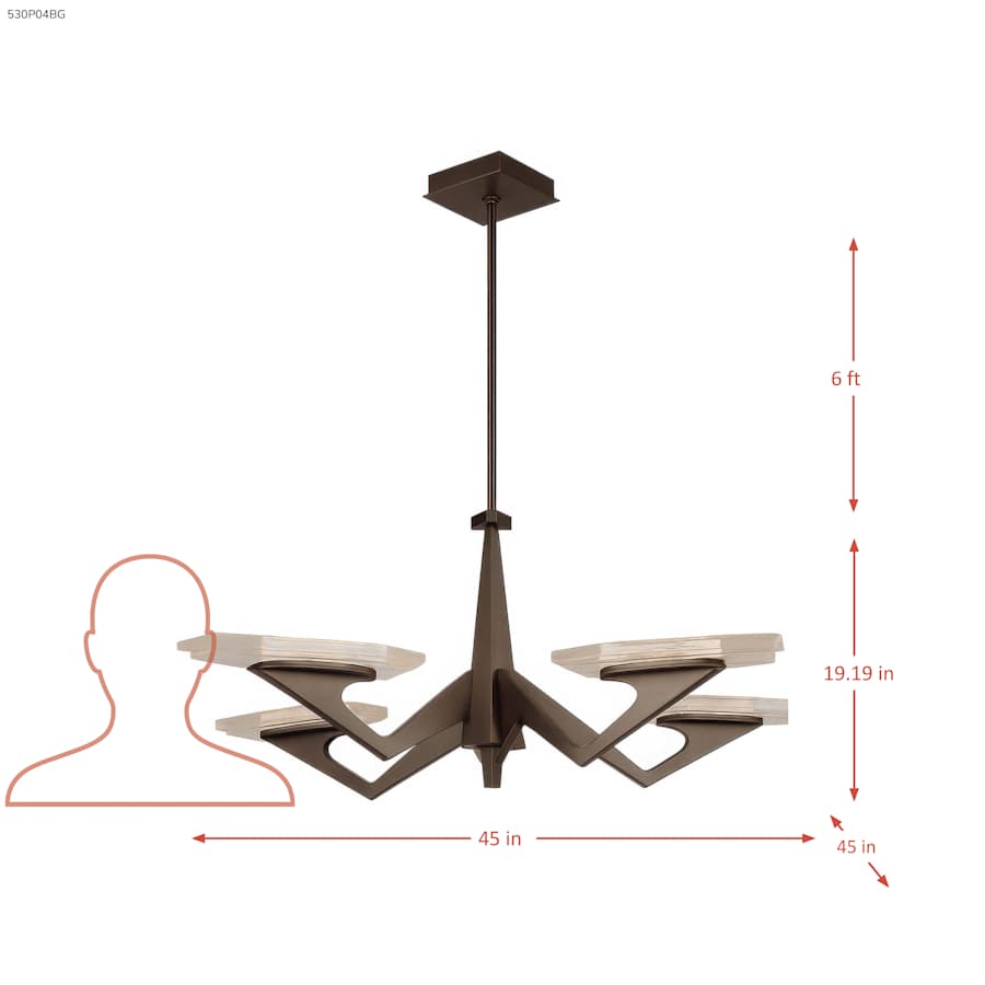 Varaluz Down the Wrong Path 45" Wide LED Abstract Chandelier
