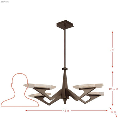 Varaluz Down the Wrong Path 45" Wide LED Abstract Chandelier