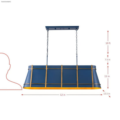 Varaluz Brasserie 5 Light 53" Wide LED Linear Pendant