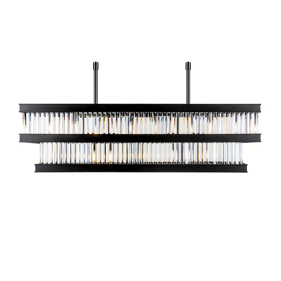 Varaluz Double Take 6 Light 14" Wide LED Crystal Linear Pendant