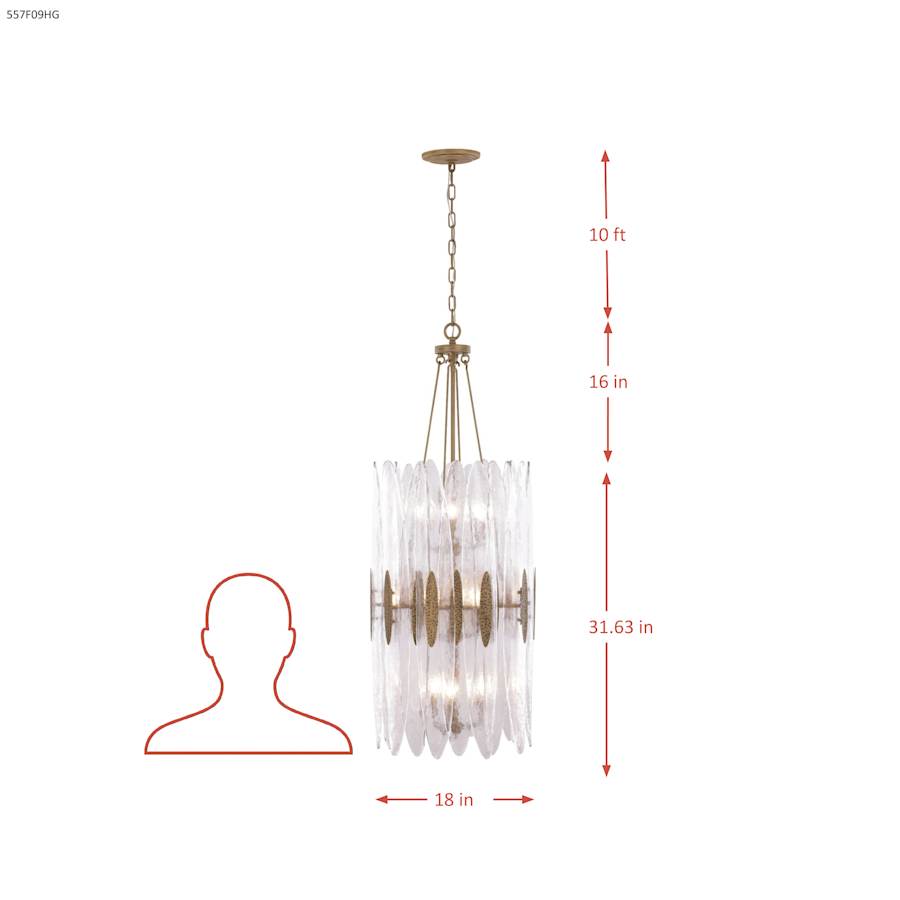 Varaluz Aurora 9 Light 18" Wide Pendant