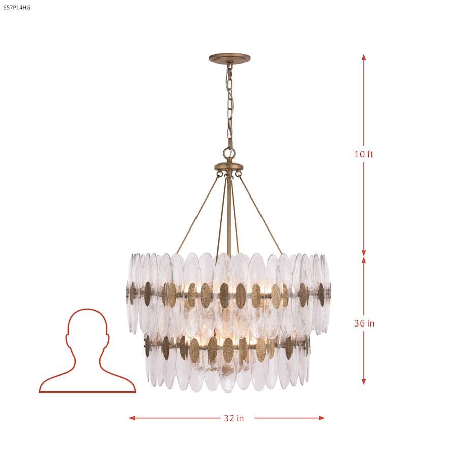 Varaluz Aurora 14 Light 32" Wide Waterfall Chandelier