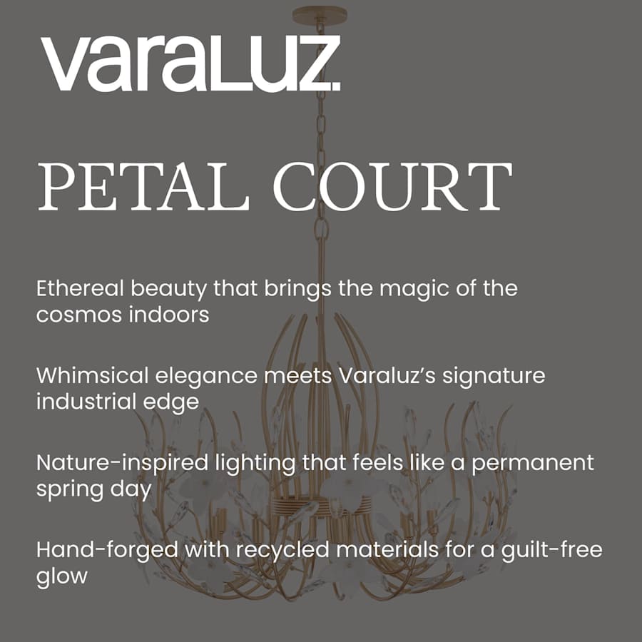 Varaluz Petal Court 9 Light 26" Wide Taper Candle Style Chandelier