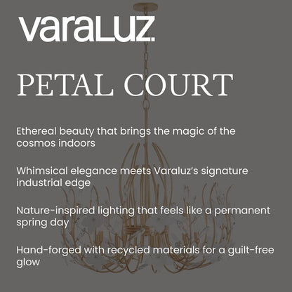 Varaluz Petal Court 9 Light 26" Wide Taper Candle Style Chandelier