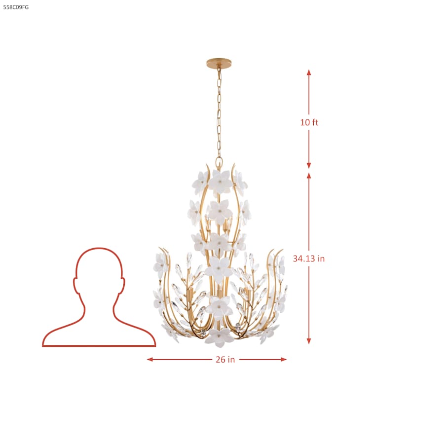 Varaluz Petal Court 9 Light 26" Wide Taper Candle Style Chandelier